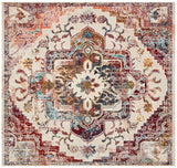 Safavieh Crystal 7'-0" x 7'-0" Rug in Light Blue / Burgundy