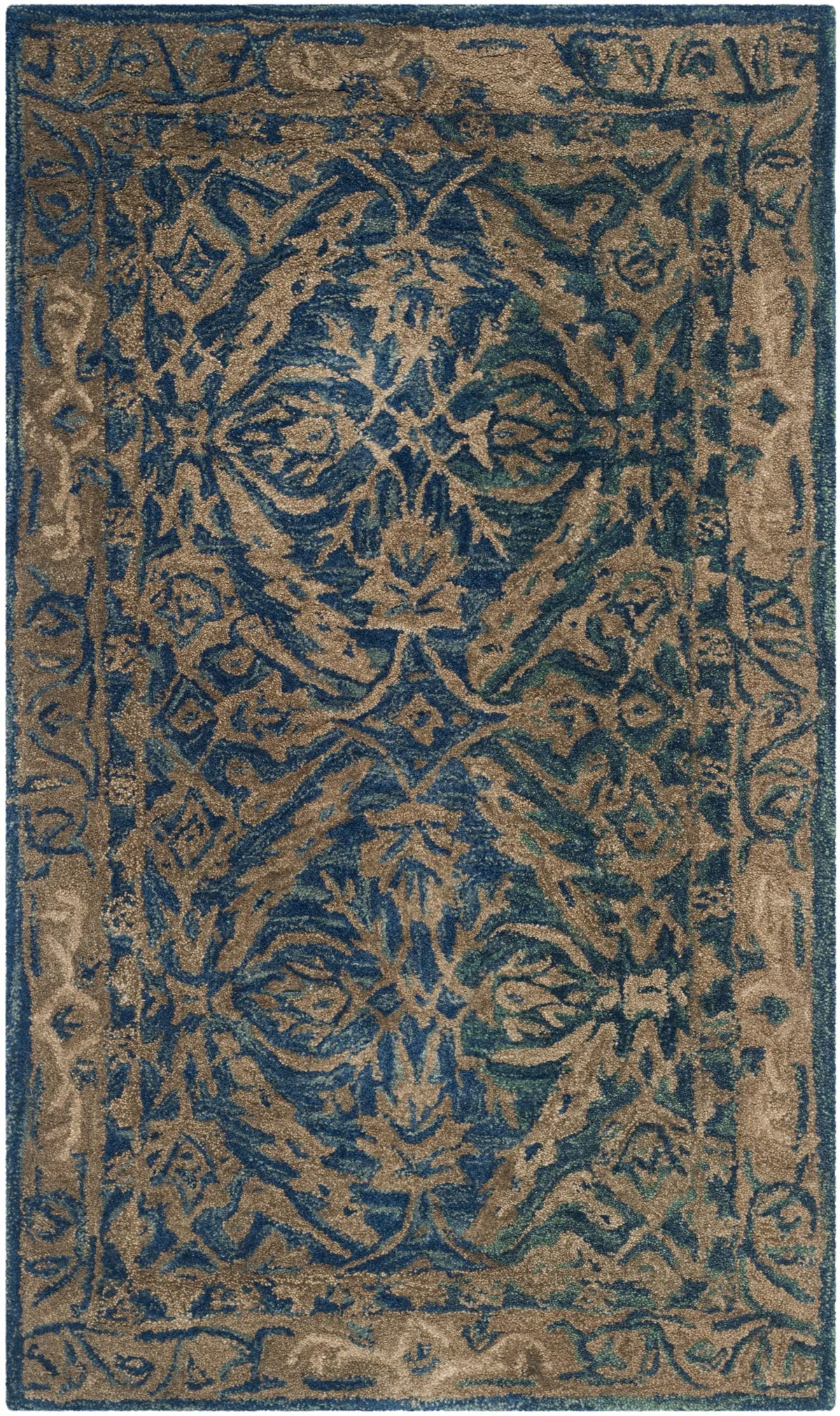 Safavieh Anatolia 3'-0" x 5'-0" Rug in Navy / Ivory
