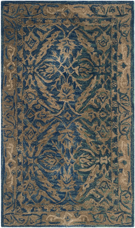 Safavieh Anatolia 3'-0" x 5'-0" Rug in Navy / Ivory