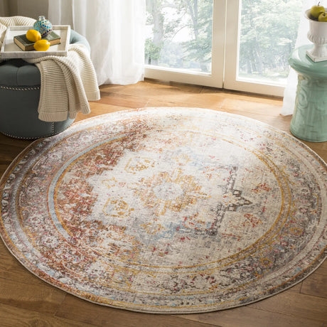 Safavieh Vintage Persian 5'-0" x 5'-0" Rug in Cream / Multi