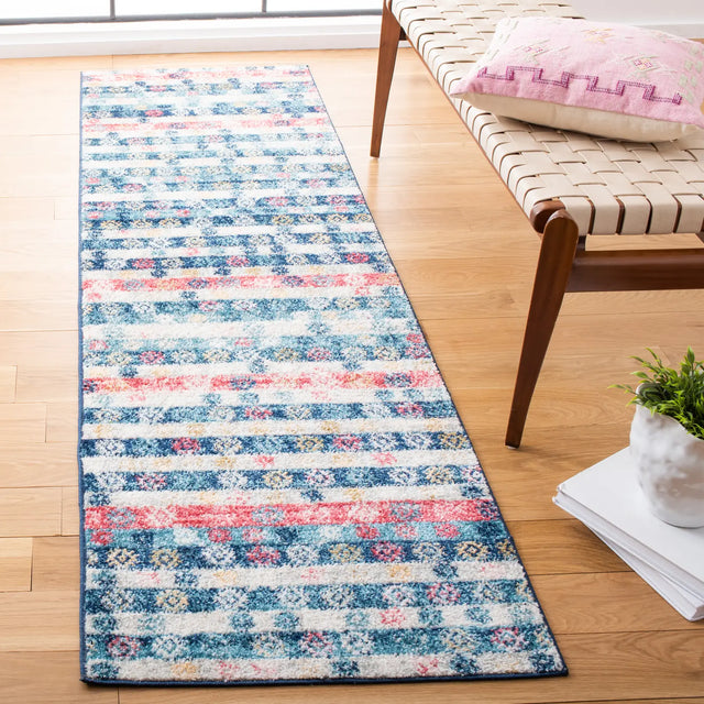 Safavieh Madison 700 2'-3" x 8'-0" Rug in Navy / Ivory
