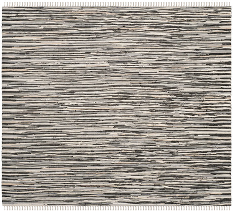 Safavieh Rag Rug 6'-0" x 6'-0" Rug in Black / Multi