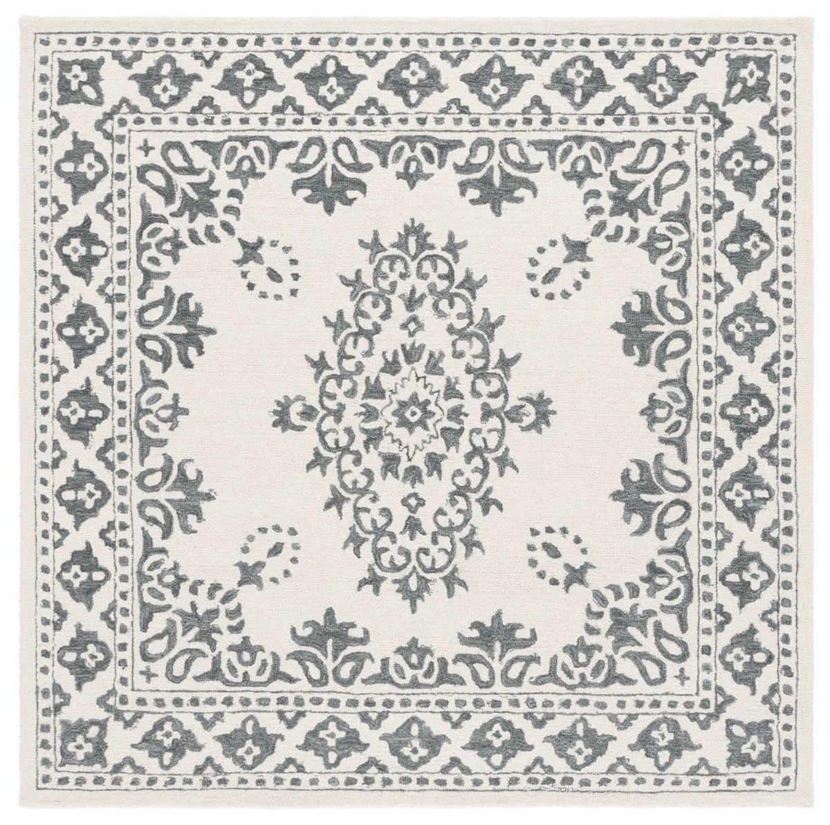 Safavieh Ebony 6'-0" x 6'-0" Rug in Ivory / Grey