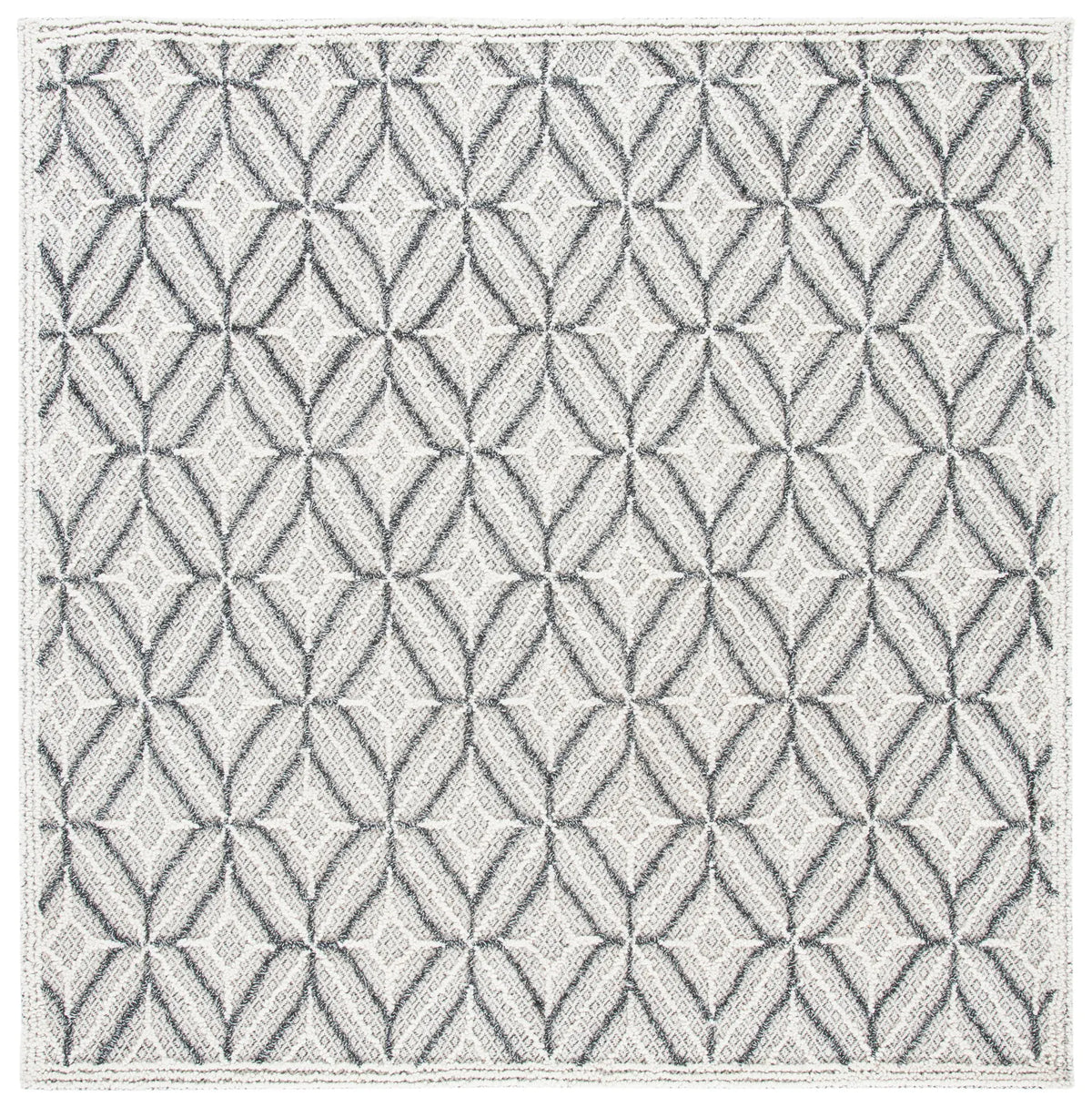 Safavieh Trace 6'-0" x 6'-0" Rug in Grey / Black