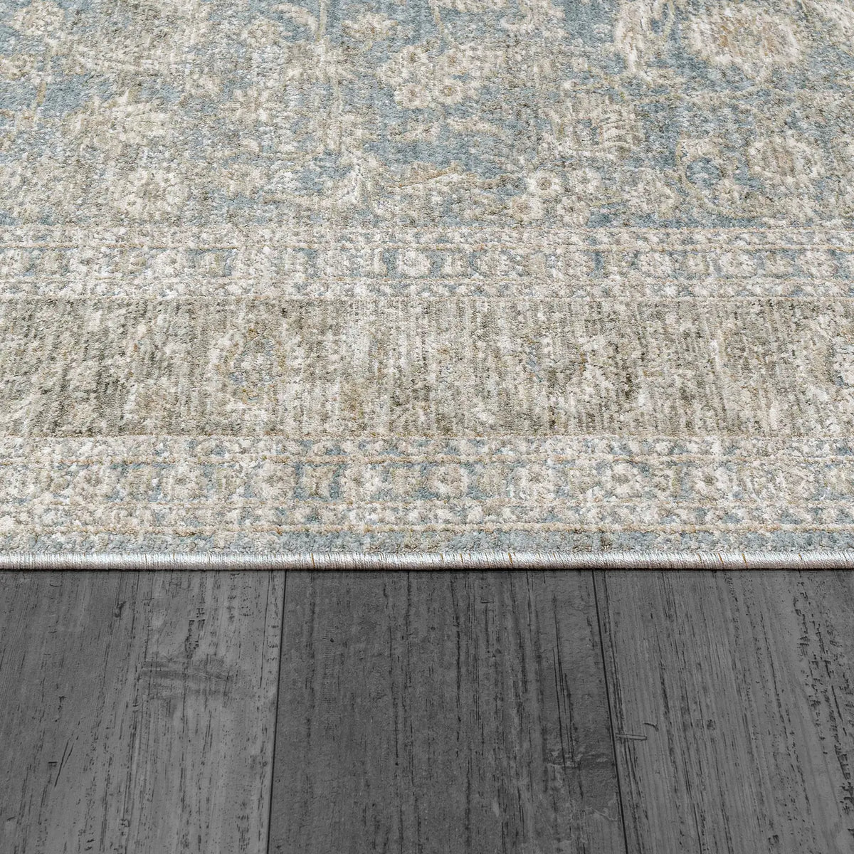 Dynamic Rugs Dharma 12040 Power Loomed Transitional Light Blue/Beige Rug - Pile