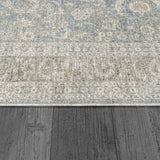 Dynamic Rugs Dharma 12040 Power Loomed Transitional Light Blue/Beige Rug - Pile