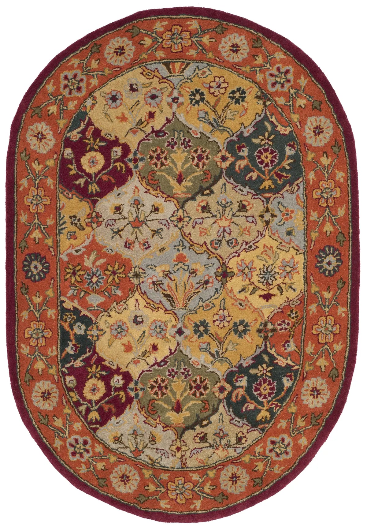 Safavieh Heritage 4'-6" x 6'-6" Rug in Multi / Red