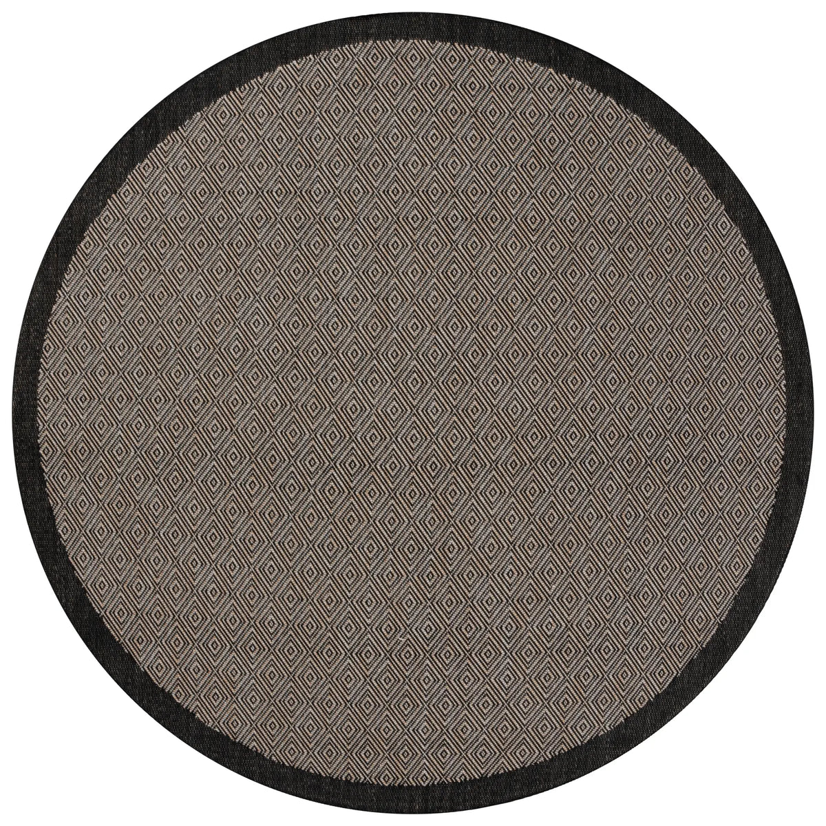 Safavieh Beach House 6'-7" x 6'-7" Rug in Black / Ivory