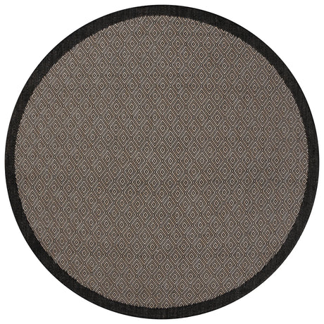 Safavieh Beach House 6'-7" x 6'-7" Rug in Black / Ivory