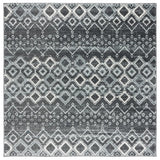 Safavieh Amsterdam 6'-7" x 6'-7" Rug in Dark Grey / Light Grey