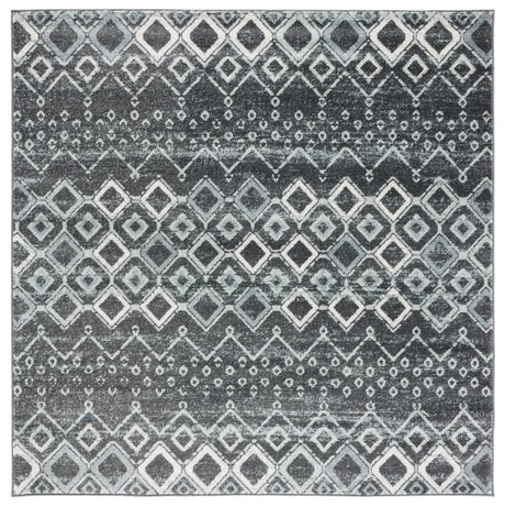 Safavieh Amsterdam 6'-7" x 6'-7" Rug in Dark Grey / Light Grey