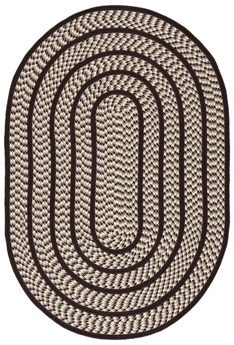 Safavieh Braided 3'-0" x 5'-0" Rug in Ivory / Black