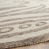 Safavieh Courtyard 5'-3" x 5'-3" Rug in Natural / Brown