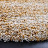 Safavieh Hudson Shag 7'-0" x 7'-0" Rug in Ivory / Gold