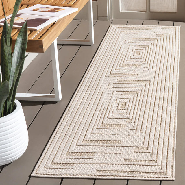 Safavieh Global 2'-2" x 8'-0" Rug in Light Beige / Beige