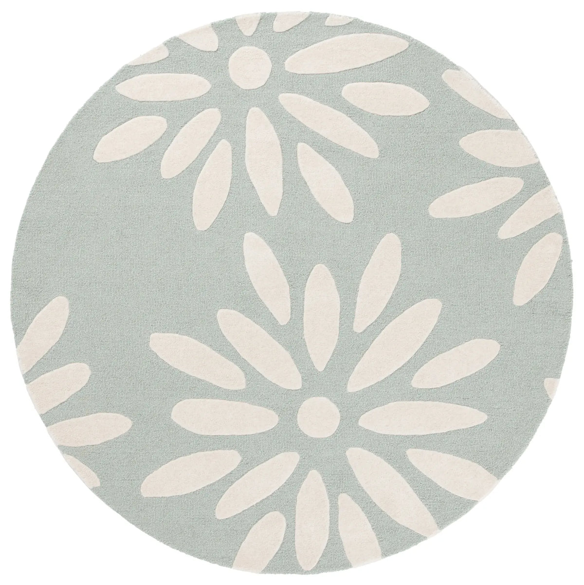 Safavieh Safavieh Kids 6'-0" x 6'-0" Rug in Teal / Ivory