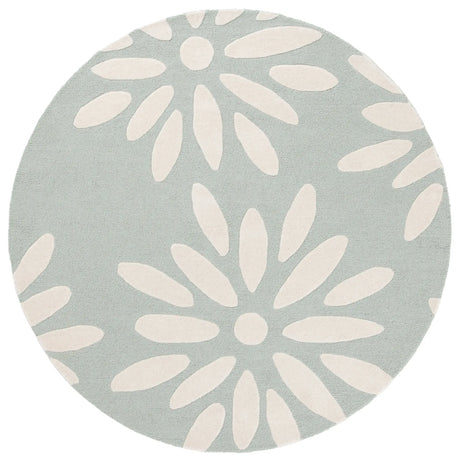 Safavieh Safavieh Kids 6'-0" x 6'-0" Rug in Teal / Ivory