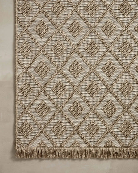 Loloi Dawn Daw-07 Natural Rug - corner on wood