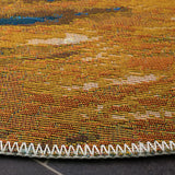 Safavieh Barbados 500 5'-3" x 5'-3" Rug in Blue / Gold