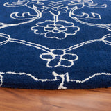 Safavieh Fifth Avenue 7'-0" x 7'-0" Rug in Navy / Ivory