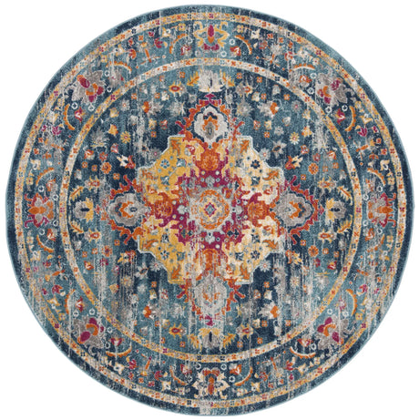 Safavieh Madison 5'-1" x 5'-1" Rug in Teal / Fuchsia