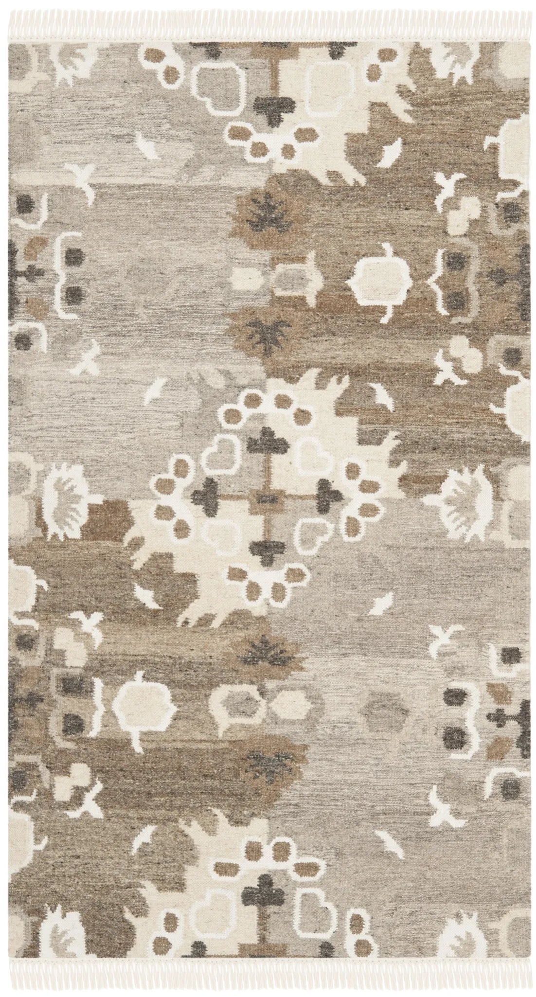 Safavieh Natural Kilim 3'-0" x 5'-0" Rug in Grey / Multi