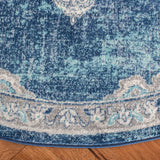 Safavieh Brentwood 5'-0" x 5'-0" Rug in Navy / Ivory