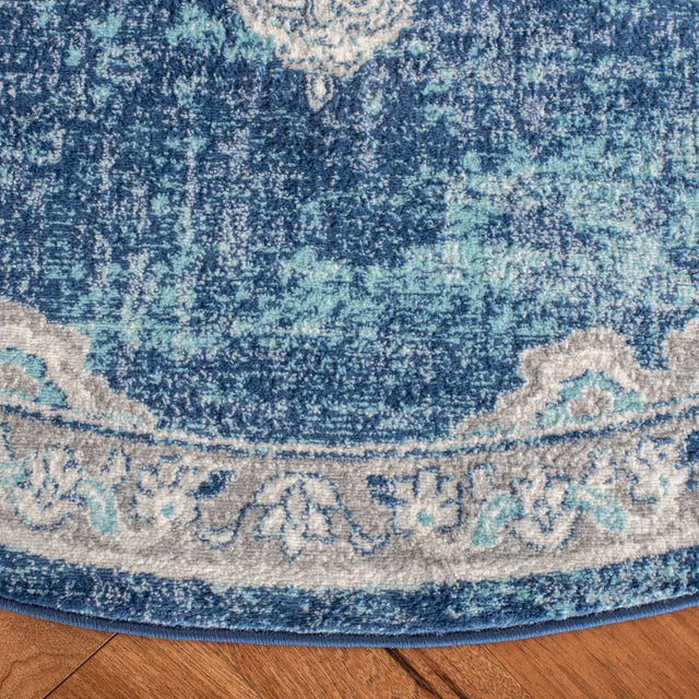 Safavieh Brentwood 5'-0" x 5'-0" Rug in Navy / Ivory