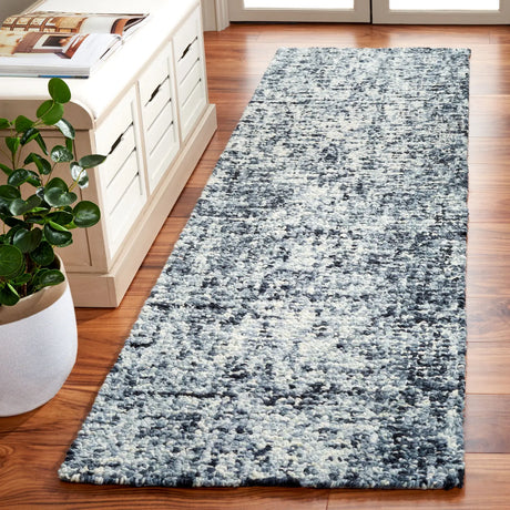 Safavieh Abstract 2'-3" x 8'-0" Rug in Black / Ivory
