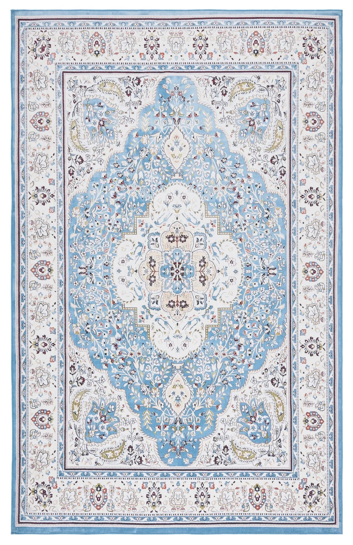 Safavieh Tucson 4'-0" x 6'-0" Rug in Turquoise / Beige