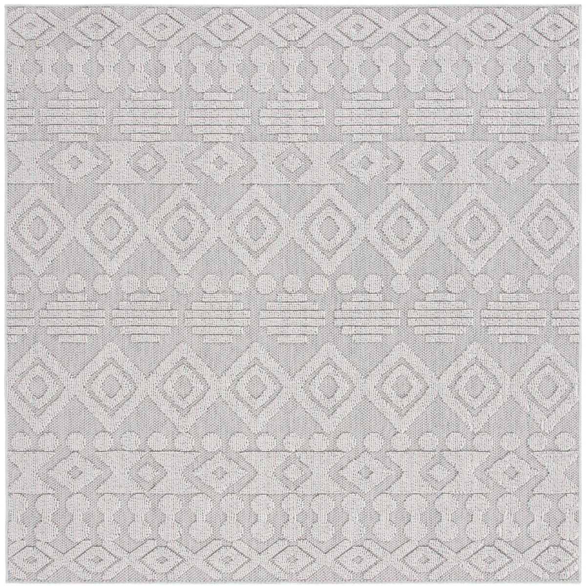 Safavieh Global 6'-7" x 6'-7" Rug in Grey / Ivory