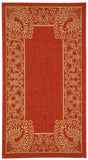 Safavieh Courtyard 2'-0" x 3'-7" Rug in Red / Natural