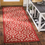 Safavieh Courtyard 2'-3" x 6'-7" Rug in Red / Bone