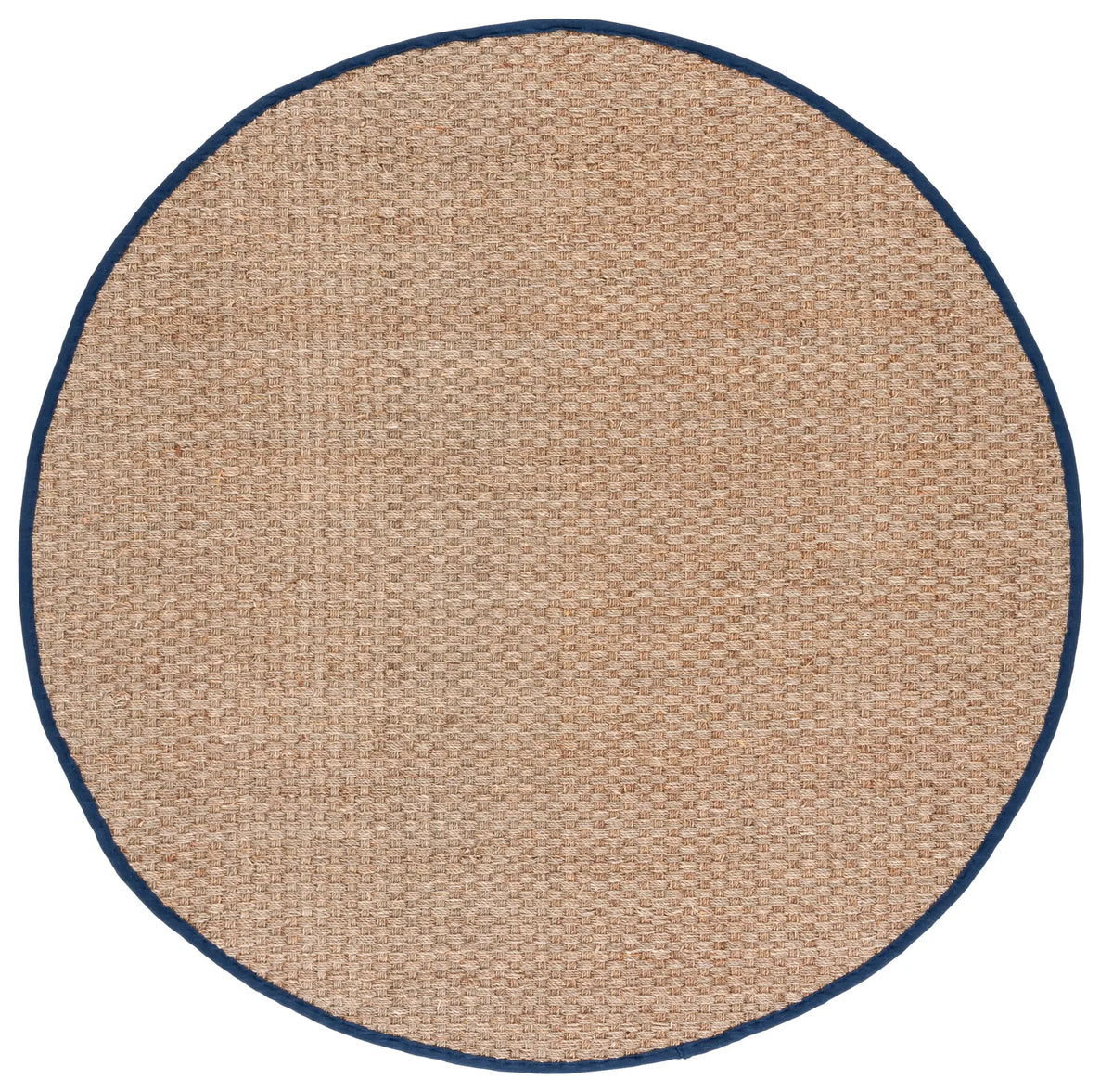 Safavieh Natural Fiber 6'-0" x 6'-0" Rug in Natural / Navy Blue
