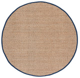 Safavieh Natural Fiber 6'-0" x 6'-0" Rug in Natural / Navy Blue