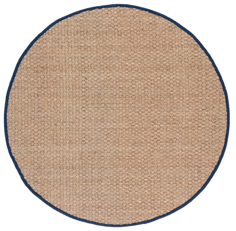 Safavieh Natural Fiber 6'-0" x 6'-0" Rug in Natural / Navy Blue