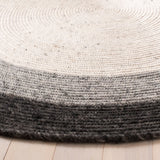 Safavieh Braided 3'-0" x 3'-0" Rug in Grey / Ivory