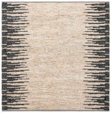 Safavieh Natural Fiber 6'-0" x 6'-0" Rug in Bleach / Black