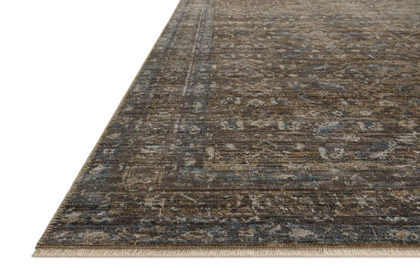 Loloi Heritage Her-14 Lagoon/Tobacco Rug - rug corner