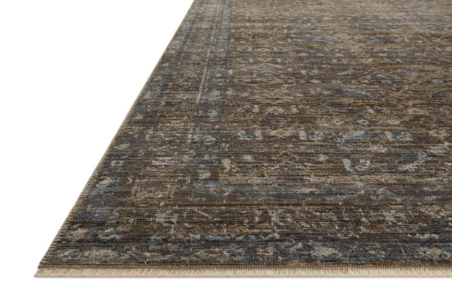 Loloi Heritage Her-14 Lagoon/Tobacco Rug - rug corner