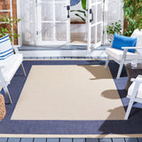 Safavieh Courtyard 10'-0" x 14'-0" Rug in Beige / Navy