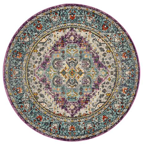 Safavieh Monaco 5'-0" x 5'-0" Rug in Violet / Light Blue