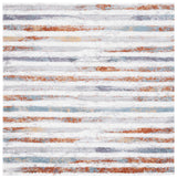 Safavieh Berber Shag 7'-0" x 7'-0" Rug in Blue Rust / Ivory