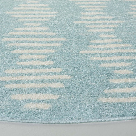 Safavieh Tulum 6'-7" x 6'-7" Rug in Turquoise / Ivory