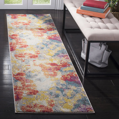 Safavieh Phoenix 100 2'-3" x 8'-0" Rug in Blue / Orange