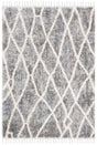 Safavieh Berber Fringe Shag 5'-3" x 7'-6" Rug in Dark Grey / Cream
