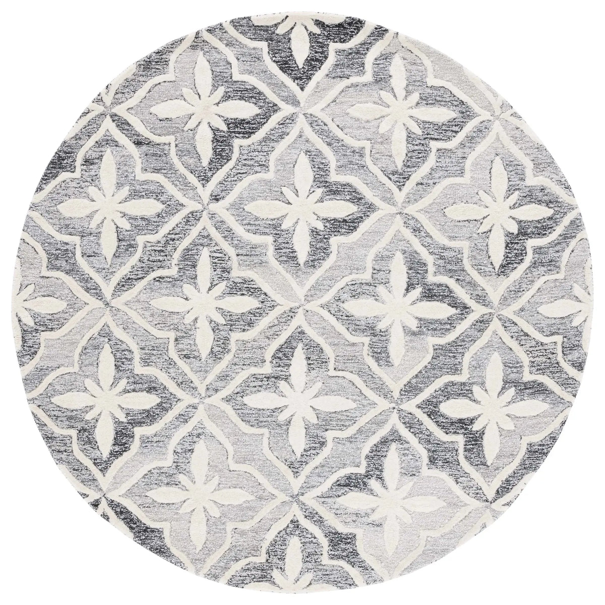 Safavieh Metro 6'-0" x 6'-0" Rug in Black / Ivory