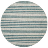 Safavieh Courtyard 6'-7" x 6'-7" Rug in Grey / Blue