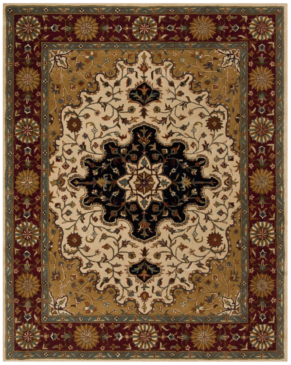 Safavieh Heritage 9'-6" x 13'-6" Rug in Ivory / Red