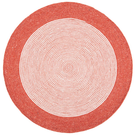 Safavieh Braided 5'-0" x 5'-0" Rug in Red / Ivory
